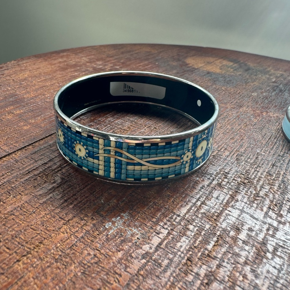 Beautiful AUTHENTIC Hermes blue bangle
